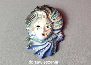 Maska wenecka ceramiczna do zawieszenia na ścianie