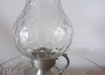 Kaganek cynowy z kloszem