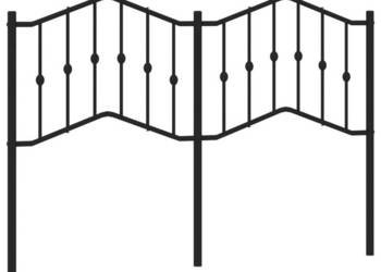 Metalowe wezgłowie czarne 150 cm WM-373823