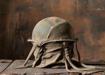 Oryginalny wojskowy pokrowiec brezentowy - Vintage PRL / Militaria
