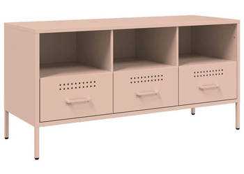 Szafka pod telewizor różowa 1005x39x505 cm stalowa WM-843037