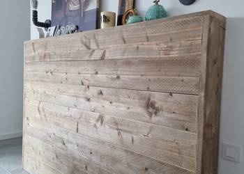 zagłówek do łóżka 2-osob z desek rusztowania