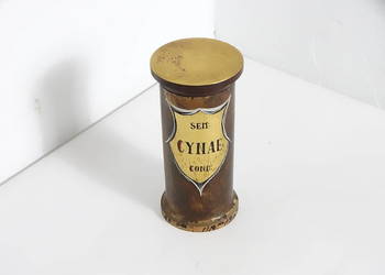 Antyczna Puszka Aptekarska XIX w. – SEM. CYNAE – Unikat z Pieczęcią