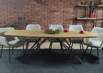 stół lity dąb owalny krawędź zacięta 240x100 producen dostępny od ręki