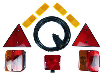 Zestaw lamp oświetleniowy do przyczepki lampy odblask wtyczk