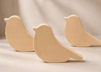 Drewniane ptaszki, lipowe 23x15x2,5 cm 3 szt