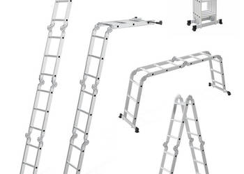 Drabina aluminiowa wielofunkcyjna 4x3 przegubowa składana 150 kg ModernHome