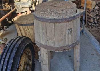 Autentyczny Ręczny Młyn Żarnowy Koniec XIX w Dekoracja retro PRL vintage