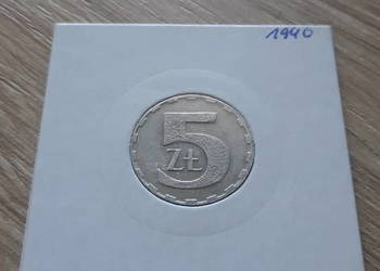 5 zł 1989 r.i 1990 r.-około mennicze