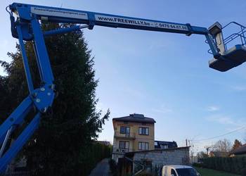 Podest koszowy Pająk na przyczepieOmme 15,5 m pod hak samochodowy