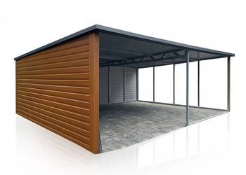 Wiata Garażowa Carport 6x5 Drewnopodobny Premium