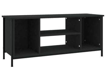 Szafka pod TV czarna 102x35x45 cm materiał drewnopochodny WM-826285
