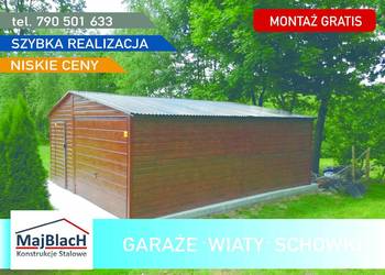 Drewnopodobny Blaszak - Blaszany Garaż  - Garaże Blaszane – Maj-Blach