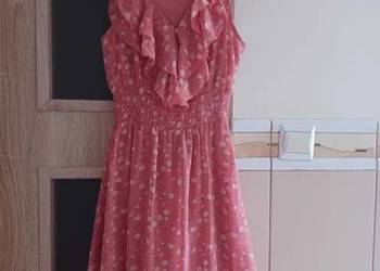 NOWA Śliczna koralowa sukienka damska