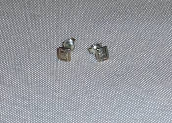 Srebrne kolczyki/wkręty z greckim motywem