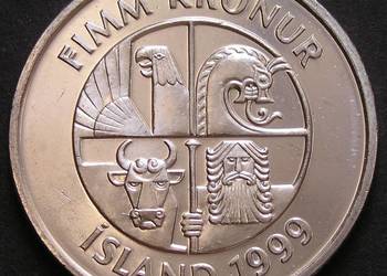 ISLANDIA 5 KORON 1999 - STAN 1/2