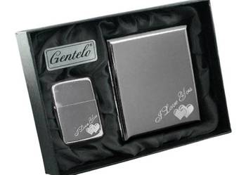 Zestaw Prezentowy Zapalniczka Benzynowa z Papierośnicą '' I Love You''