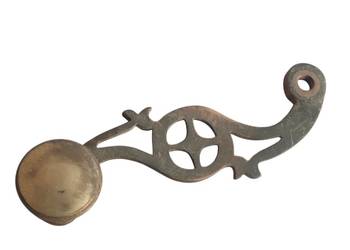 Stare przedwojenne mosiężne pokrętło do młynka oryginał antyk unikat