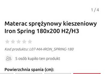 Sprzedam nowy materac Iron Spring BRW 180x200
