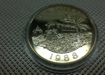 MONETA Bermudy 1 dolar, 1988
