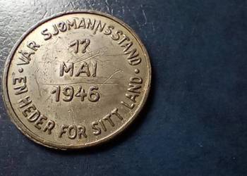 Stare monety Medal  Upamiętniający Norweskich marynarzy 1946 / 148