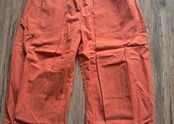 nowe bawełniane pomarańczowe spodnie uoozee rozmiar L