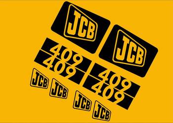Naklejki JCB 409 zamienniki mocny klej