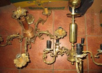 stare żyrandole mosiężne