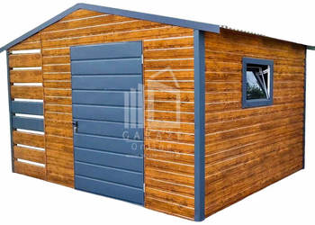 SCHOWEK - DOMEK OGRODOWY 3m x 3m + Wiata 1m.  drzwi ID213