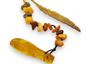 Zakładka do książki z bursztynu, BURSZTYN BAŁTYCKI #1270