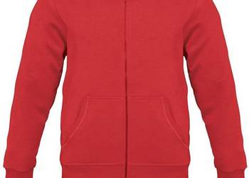 Bluza z kapturem na zamek czerwona 3XL B&C