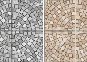 gres 60/60 002 grey beige grube 2 cm rektyfikowane matowe Gat.1