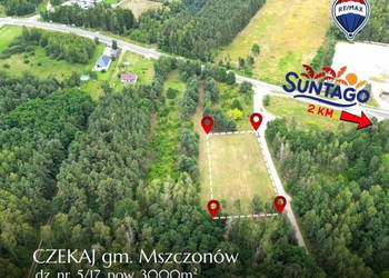 Działka budowlana 3000m2, Czekaj gm. Mszczonów