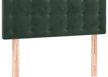 Zagłówek do łóżka z LED ciemnozielony 100x5x78/88 cm aksamit WM-3122091