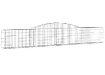 Kosze gabionowe 8 szt 400x30x60/80 cm galwanizowane żelazo WM-3146846