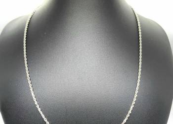 Złoty Łańcuszek Próby 375 3g Długość 48cm Białe Złoto Kordel