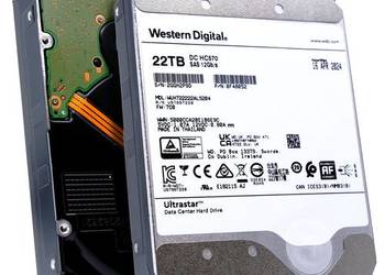 Sprzedam Dysk Twardy "WESTERN DIGITAL ULTRASTAR" - Pojemność 22 TB