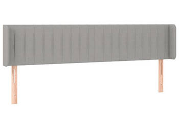 Zagłówek uszak jasnoszary 203x16x78/88 cm tkanina WM-3119028