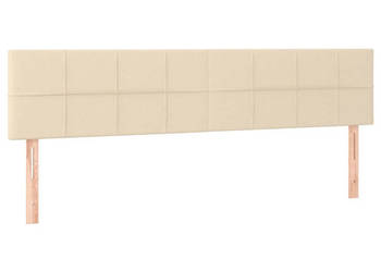 Zagłówki do łóżka 2 szt. kremowe 90x5x78/88 cm tkanina WM-346079