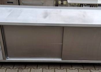 STÓŁ Z SZAFKĄ - DRZWI SUWANE + 3 SZUFLADY - 230/80/85 CM - M.1225.N