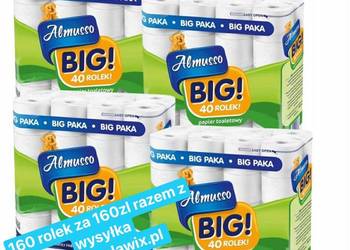 Papier toaletowy  big paka 40 rolek x 4 op 160 rolek