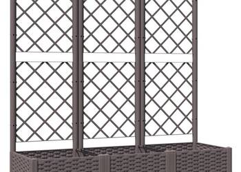 vidaXL Donica ogrodowa z kratką brązowa(SKU:318262