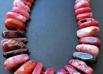 AGAT RUBINOWY NASZYJNIK AŁTAJ VINTED ETNO ART