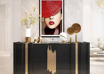 Komoda złota Pedro Glamour Premium 160x40x90