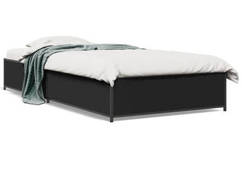 Łóżko Metalowe Czarne Rama Łóżka Ze Stelażem 100x200 cm WM-845106