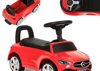 Jeździk autko Mercedes C CLASS interaktywna kierownica dźwięki czerwony