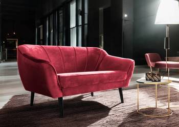Sofa Scandi 2 Osobowa Czerwona, Dostawa 0zł!