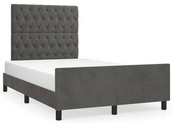 Rama łóżka bez materaca ciemnoszare aksamitna 120x200 cm WM-3125929