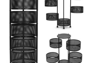 Regał kuchenny pomocnik organizer obrotowe półki 5 poziomów metal ModernHo…