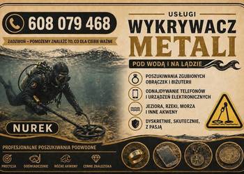 Usługi wykrywaczem metali 24/7 tel 608079468